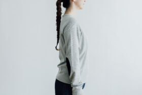 COTTON CASHMERE ELBOW PATCH PULLOVER 2