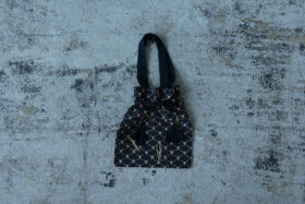 Embroidery Drawstring Bag black 5