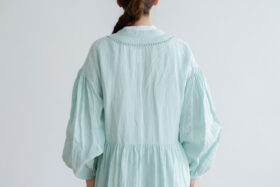 R075 BONBON RACE LINEN ROBE  pale olive 4