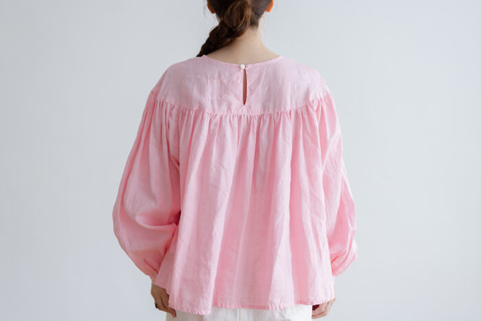 R077 GATHER SMOCK PULLOVER pink 3