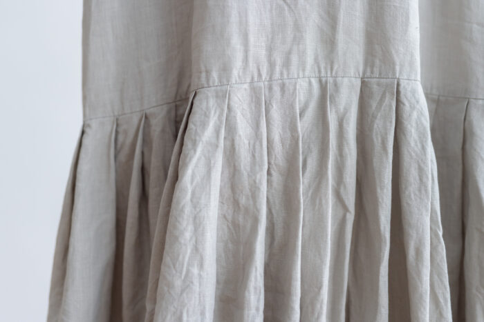 予約 R083 LOW PLEATS SLEEVELESS 2WAY ONE PIECE gray 4