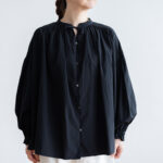 G688 ANTIQUE GATHER 2WAY BLOUSE black