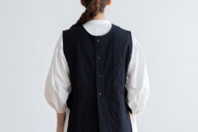 予約 R071  2WAY LONG GILET  black 4