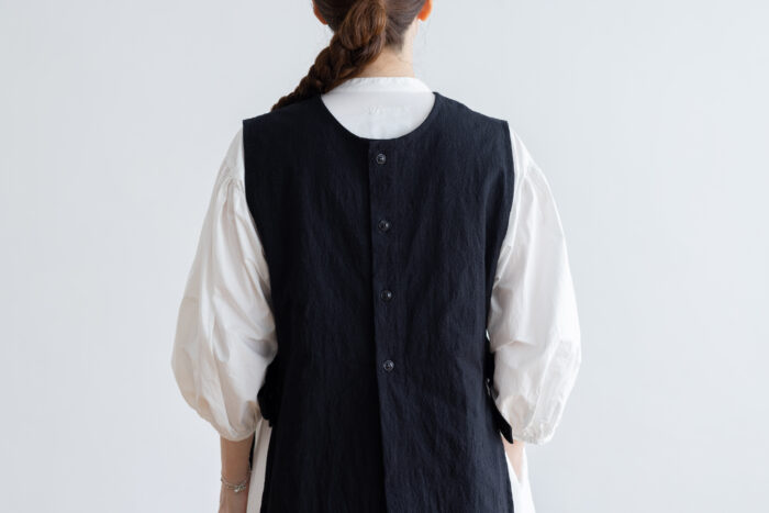 予約 R071  2WAY LONG GILET  black 4