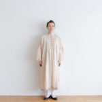 Embroidery Pintuck Dress L.gray