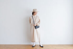 Embroidery Pintuck Dress L.gray 5