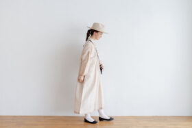 Embroidery Pintuck Dress L.gray 6
