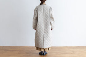 LINEN QUILTING LONG COAT 4