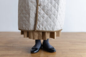 LINEN QUILTING LONG COAT 6