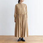 COTTON TWILL FRONT OPEN DRESS