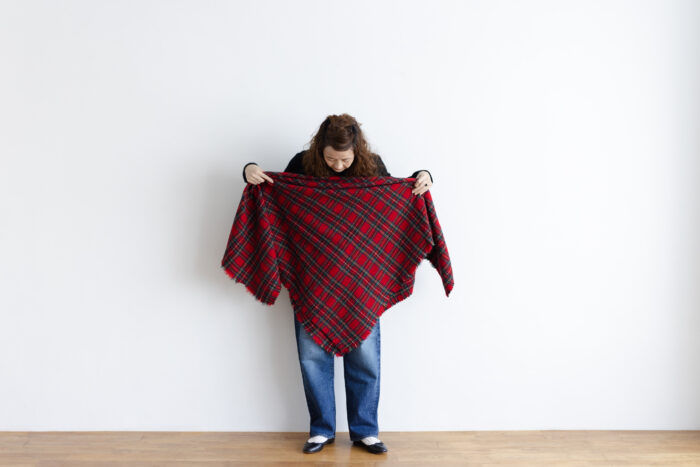 WOOL TARTAN CHECK BLANKET 4