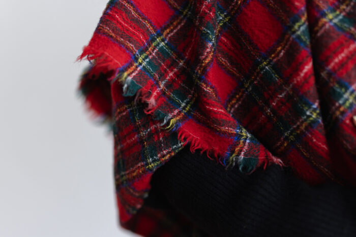 WOOL TARTAN CHECK BLANKET 3