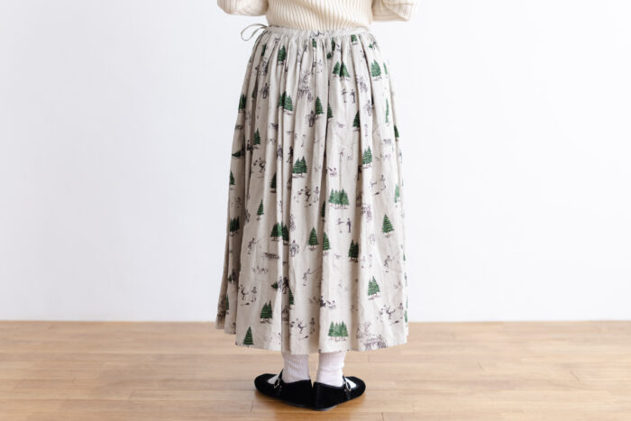 WEEKEND HILL GATHER SKIRT natural 3