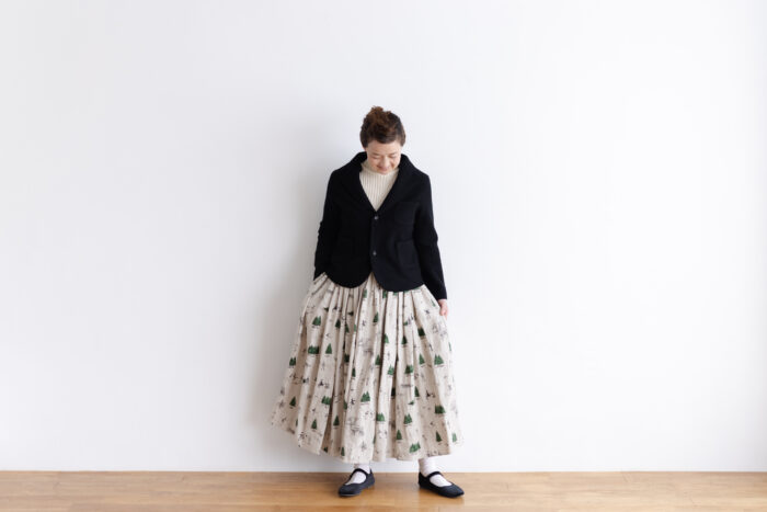 WEEKEND HILL GATHER SKIRT natural 6