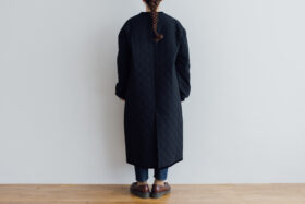 QUILTING LONG COAT black 3