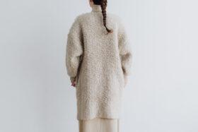 KNIT BOA COAT beige 3