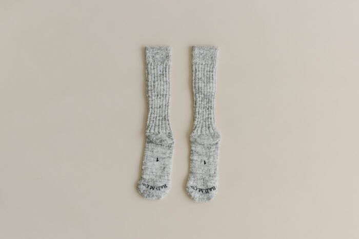 ガラ紡 SOCKS heather gray 1