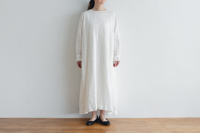 予約 G747  GATHER CUFFS ATELIER ONE PIECE pure white 1