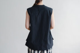 予約 R088  SLEEVELLESS BLOUSE black 3