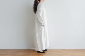 予約 G747  GATHER CUFFS ATELIER ONE PIECE pure white 2