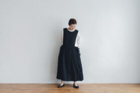 LINEN AMISH ONE PIECE black 6