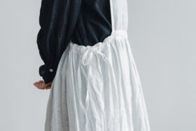 予約 G748  LINEN AMISH ONE PIECE pure white 4