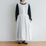 予約 G748  LINEN AMISH ONE PIECE pure white