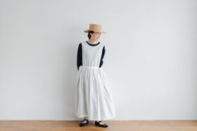 予約 G748  LINEN AMISH ONE PIECE pure white 5