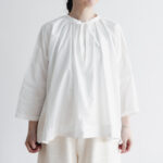 予約 G726  STRING HENRY BLOUSE white