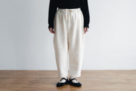 予約 R109  CABLE TAPERED PANTS ivory 1