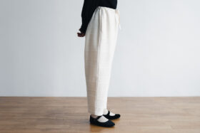 予約 R109  CABLE TAPERED PANTS ivory 2