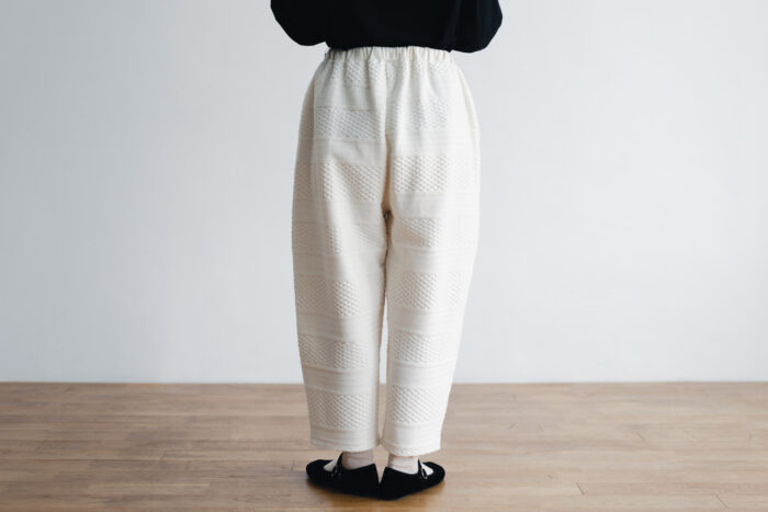 予約 R109  CABLE TAPERED PANTS ivory 3