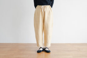 予約 R109  CABLE JQ TAPERED PANTS custard 1