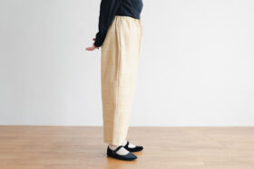 予約 R109  CABLE JQ TAPERED PANTS custard 2