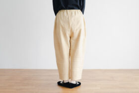 予約 R109  CABLE JQ TAPERED PANTS custard 3