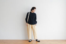 予約 R109  CABLE JQ TAPERED PANTS custard 5