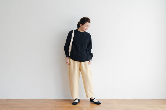 予約 R109  CABLE JQ TAPERED PANTS custard 5