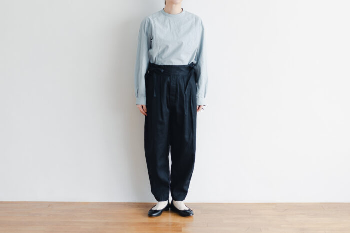 予約 R107  RIBBON PANTS black 1