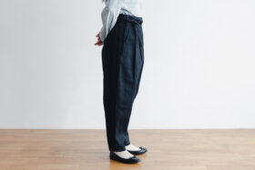 予約 R107  RIBBON PANTS black 2