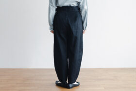 予約 R107  RIBBON PANTS black 3