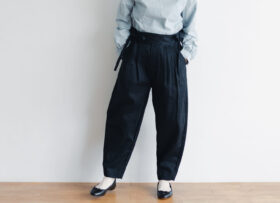 予約 R107  RIBBON PANTS black 5