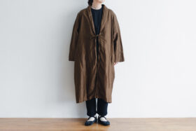 予約 G755  SHAWL COLOR ANTIQUE ROBE brown 1