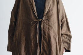 予約 G755  SHAWL COLOR ANTIQUE ROBE brown 4