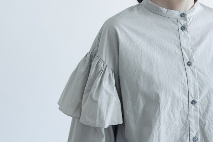 予約 R112 RUFFLE SLEEVE BLOUSE gray 8月末-9月初 4