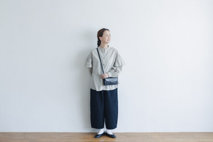 予約 R112 RUFFLE SLEEVE BLOUSE gray 8月末-9月初 6