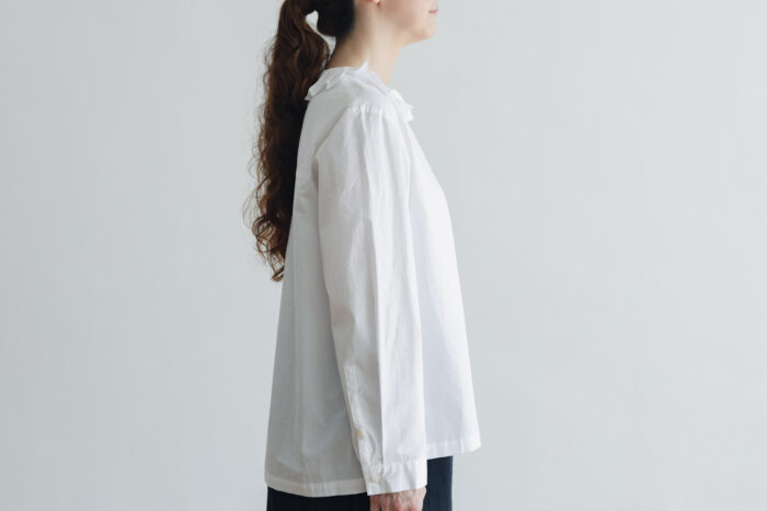 G767 RANDOM TUCK COLLAR BLOUSE white 2