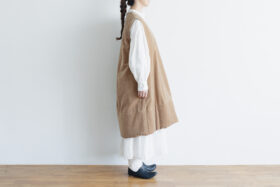 予約 G781 O’KEEFE LONG VEST mocha beige 11月初-11月中 2