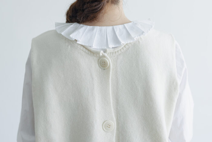 G772 ORDINARY 2WAY KNIT VEST vanilla 5