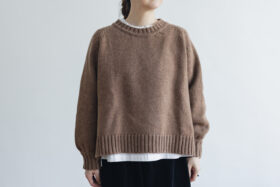 G778 ORDINARY  KNIT PULLOVER mocha 1