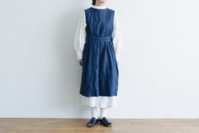 予約 G770 BISHOP NO SLEEVE COAT indigo 10月初-10月中 1